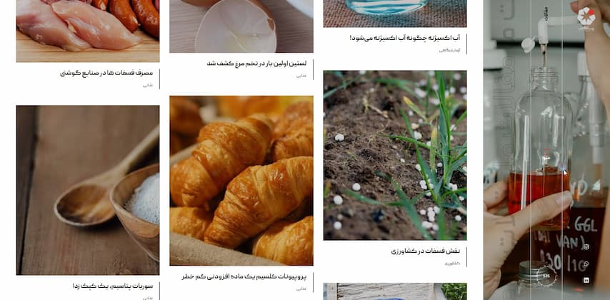 وب سایت شرکتی واردات مواد شیمیایی خوراکی ویستاکیمیای پارس