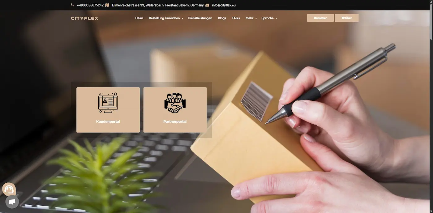 وب سایت خدمات حمل و نقل سیتی فلکس