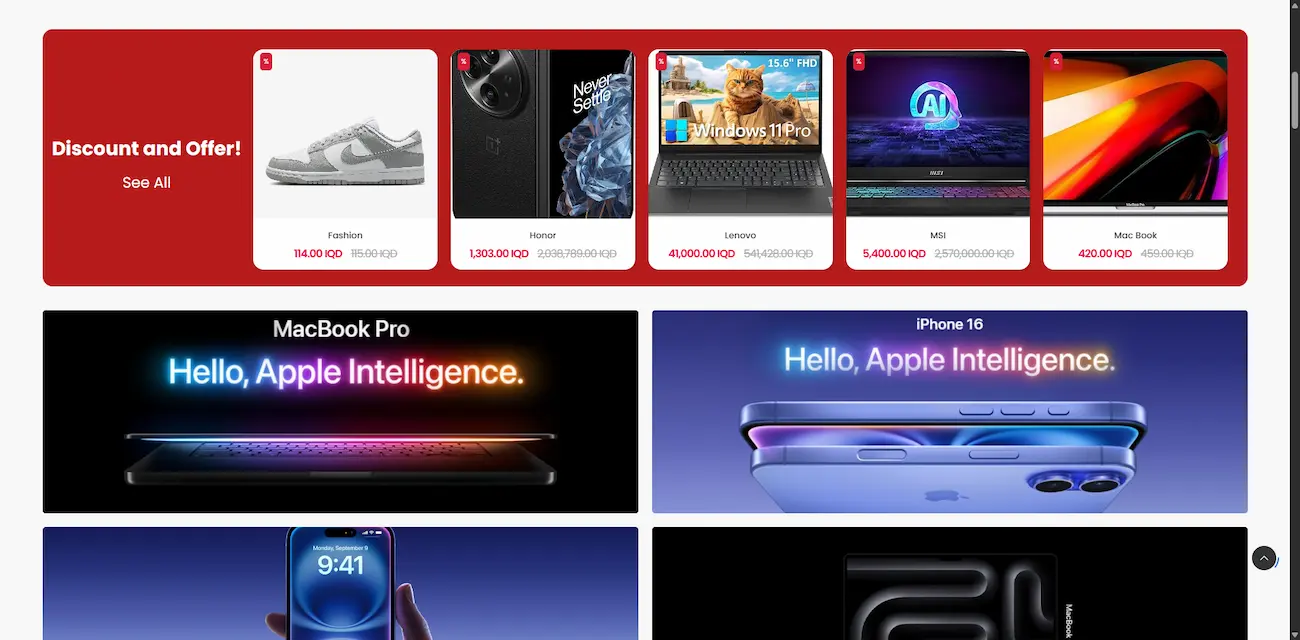 وب سایت فروشگاهی چند منظوره مشابه آمازون