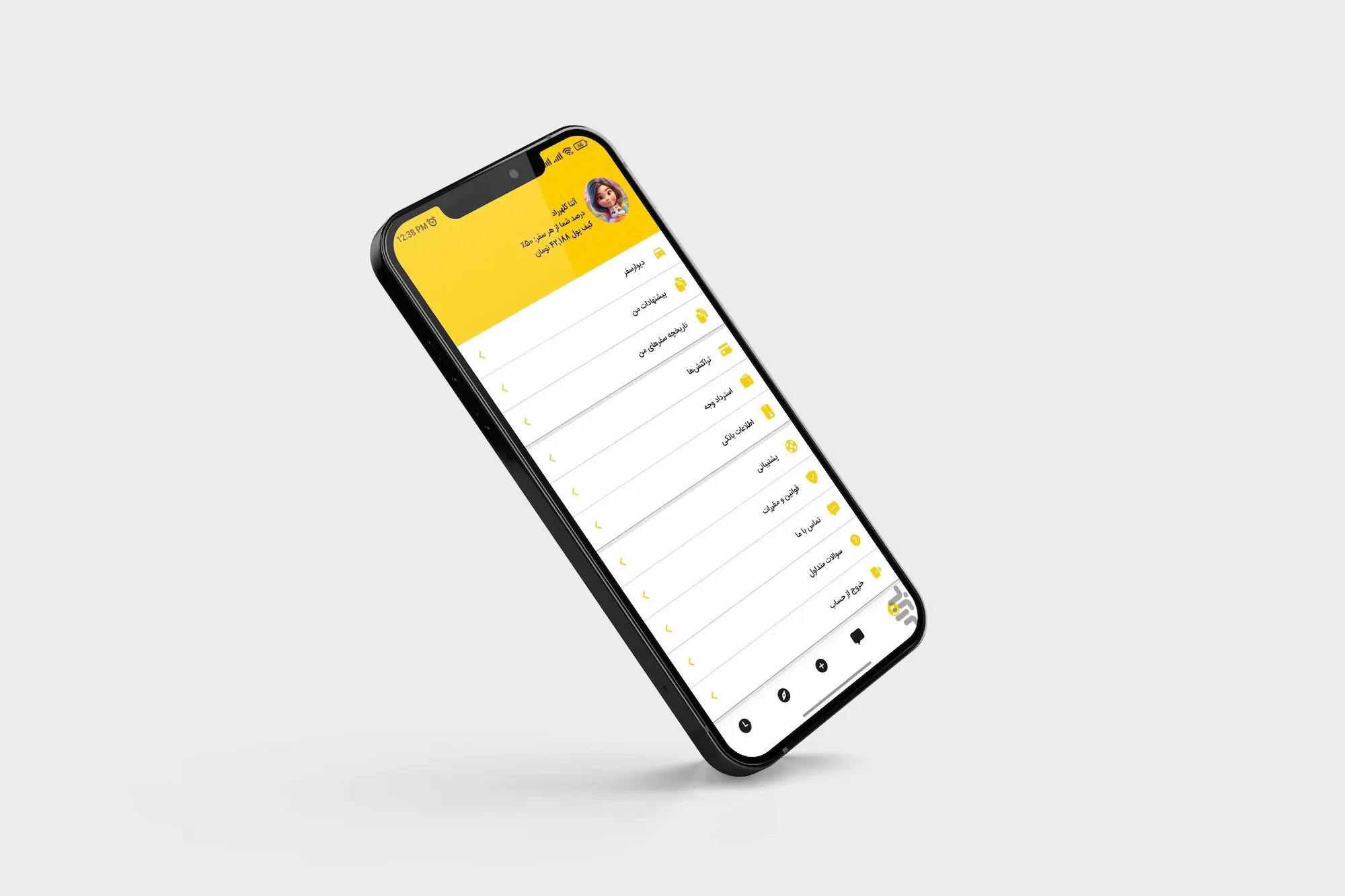 اپلیکیشن راننده و کاربر در مسیر