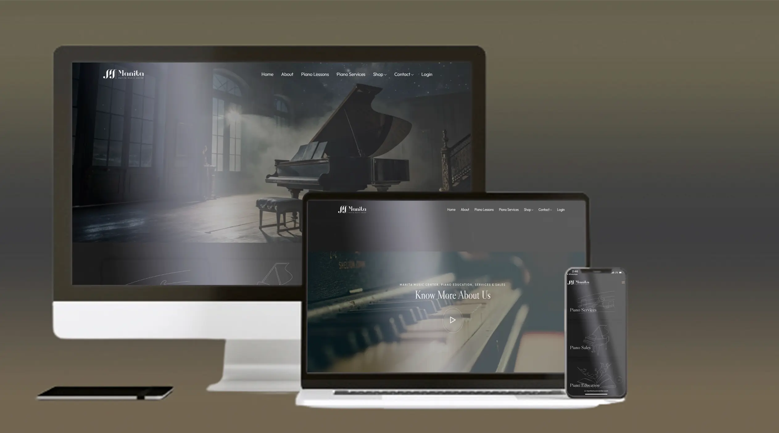 سایت و اپلیکیشن تعمیر و آموزش پیانومانیتاموزیک سنتر